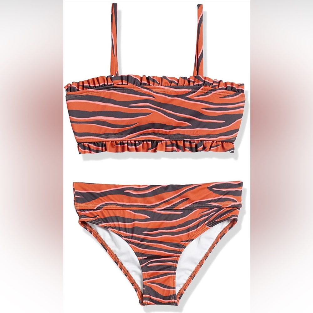 Billabong girls tiger stripe bikini swimsuit size 4 NWT